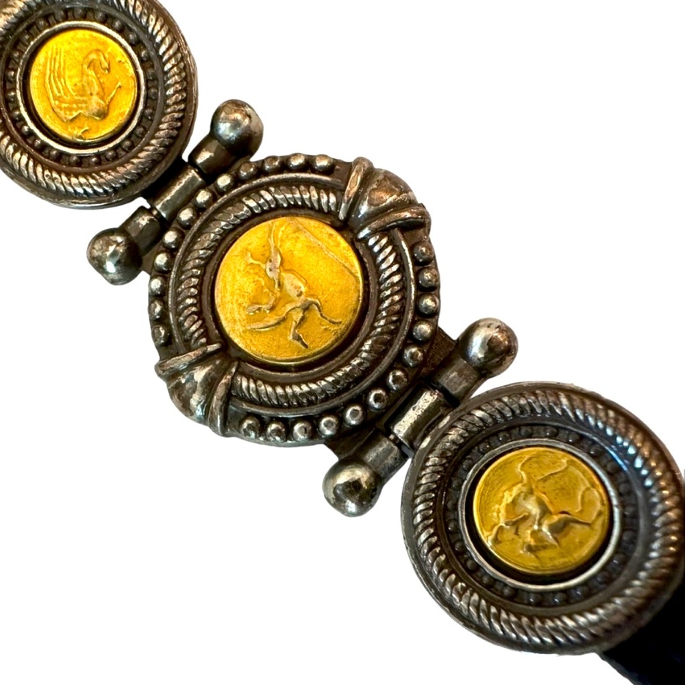 Brighton Pegasus Medallion Leather Bracelet